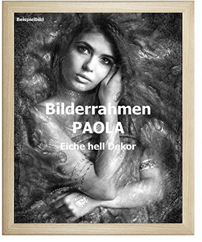 Homedecoration Bilderrahmen Paola 28 x 28 cm Eiche Hell Dekor mit Acrylglas Antireflex 1 mm