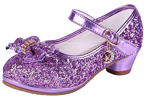 Scarpe Principessa Bambina Scarpe Paillettes Tacco Bambini Sandali Partito da Ragazze