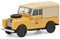 Schuco 452662200 Land Rover 88 PTT, Schweizer Post Version mit Verdeck, Modellauto, Maßstab 1:87, gelb