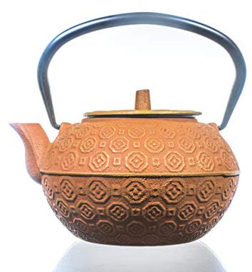 NEAVITA - Teiera in Ghisa SENDAI Arancione da 1200ml