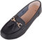 ABSOLUTE FOOTWEAR Womens Slip On Casual Leather Loafer/Deck/Boat Shoes/Sandals - Black - UK 4