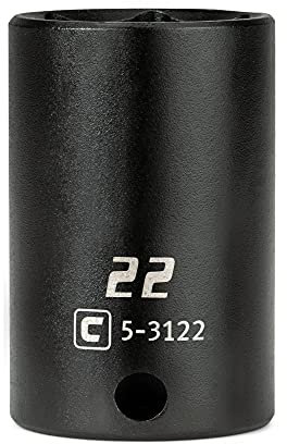 Capri Tools 3/8 in. Drive 22 mm Semi-Deep Impact Socket