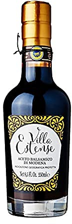 Villa Estense Aceto Balsamico Di Modena Oro (Gold) IGP Essig 250 ml – Der bittersüße und ausgewogene Geschmack machen ihn zu einem perfekten Dressing für Filets und Käse.