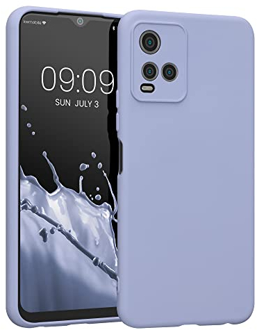 kwmobile Slim Case kompatibel mit Vivo Y33s Hülle - Handyhülle aus Silikon in Pastell Lavendel