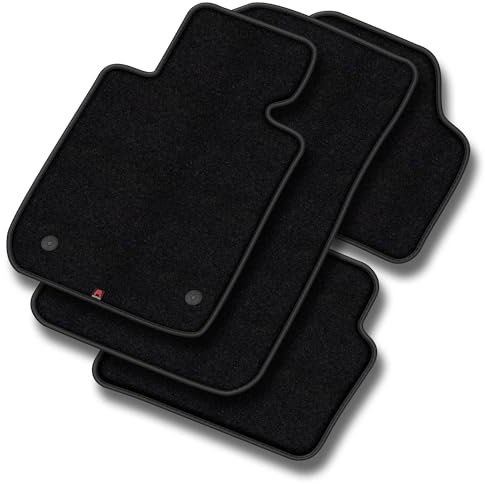 MatsMore Autoteppiche Automatten Velours Fussmatten passt für BMW 3er E30 1982-1994 - Premium, Matt, Schwarz fußmatten Auto - Erleben Sie neuen Fahrkomfort mit einem Velours- Auto fußmatten Satz für