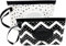 ULVBABI 2 Pack Portable Wet Wipe Pouch Dispenser, Reusable Baby Diaper Disposal Bags, Refillable Personal Travel Clutch Dispenser Holder (Wave & Feather Pattern)