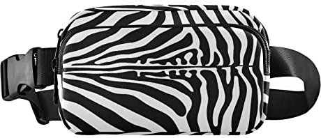 Zebra Bauchtasche für Damen und Herren, Crossbody-Gürteltasche, modische Gürteltasche, Geldbörse mit verstellbarem Riemen, für Einkaufen, Reisen, Mehrfarbig, Large
