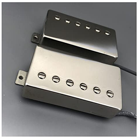 TSTS Micros Guitare Alnico 5 4 Fils HH Micros Chevalet Et Cou Humbucker avec Couvercle en Métal Kit de Micro Guitare Électrique
