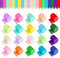 MXTIMWAN Krepppapier, 20 Farben Krepppapier Bunt Luftschlangen, Kreppband Bunt Satz, Regenbogen Krepppapier Band Party Kreppbänder für Geburtstag, Hochzeits, Weihnachtsdekoration (4.5cm*10m)