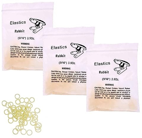 300 Teile Elastische Gummibänder für, Mehrzweck-Gummibänder, mittlere Stärke 100 g*3
