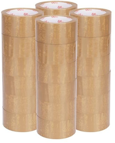 verpacking PVC-Klebeband 50 mm x 66 m Braun [Ausführung, Farbe & Stückzahl wählbar] leise abrollend Packband 24 Rollen