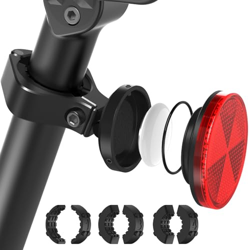 SUPMEGA AirTag Cykelhållare - Dold Cykelreflektor Med Metallhållare, Stöldsäker GPS-Tracker-Tillbehör, Vattentät Hållare för Cyklar, Elcyklar Och Skotrar