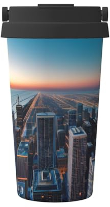 Ogniwo Chicago Illinois Usa Tumbler With Lid And Straw 20oz,Tumbler Cup Stainless Steel Double Wall, Woman Gift Coffee Mug