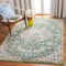 Safavieh Tapis Boho pour Salon, Salle à Manger, Chambre à Coucher - Madison Collection, Tapis à Poil Court, Vert et Turquoise, 120 x 120 cm
