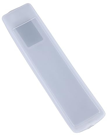 Silicone Housse CM Transparente Télécommande pour TV en 21x5x1,7 | Texture Confortable, Protection Imperméable, Usage Simple, Coloris Blanc, Format Pratique pour Rangement Quotidien