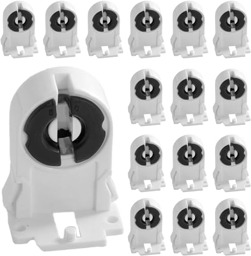 SPORWAY 30 Stück G13 T8 Lampenfassung: Licht Halter Durable, Leuchtstofflampenfüße, Lampe Halter Leuchtstofflampe Halter 2A T8 Socket für LED Leuchtstoffröhre Weiß