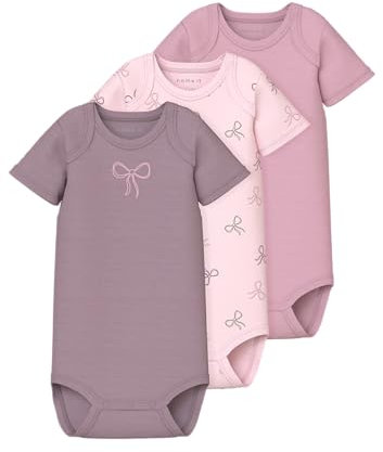 Name it baby Damen Barely Pink Nbfbody 3P Ss Bow Noos, Numeric_92 (3er Pack)
