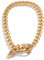 BSLVWG Punk Halskette Minimalistische Dicke Kette Choker Lock Anhänger Halskette Hip Pop Schmuck Statement Halskette Chunky Kette für Frauen und Mädchen (Gold)