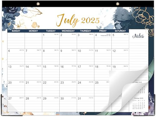 Tischkalender 2025 mittelblau
