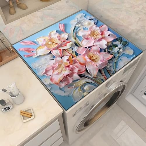 BALAMLB Housse Machine à Laver Top, AntidéRapant Housse De RéFrigéRateur,Couvercle de sèche-Linge, AntipoussièRe, SèChe Rapide,Facile Nettoyer, pour Dessus Laveuse SéCheuse S,30x40cm