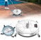 18 Pressure Washer Surface Cleaner with 4 Wheels, Stainless Steel Housing, Driveway Pressure Washer Attachment, 2 Extension Wands, 2 Replacement Nozzles, Concrete, Patio, Sidewalk, Deck, 4000 PSI