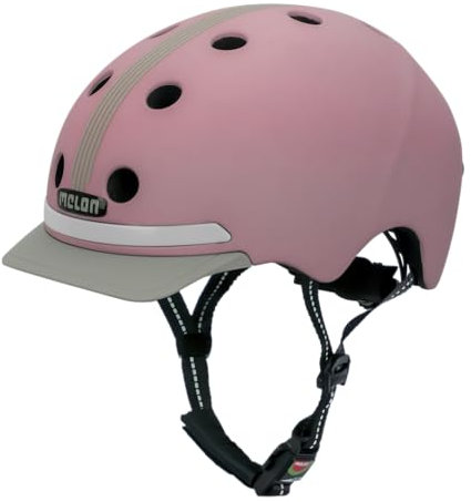 Melon Fahrradhelm E-Series »Lotus« für Damen & Herren | sicherer Cityhelm mit Beleuchtung | Front- und Rücklicht | XL-XXL (58-63 cm) | rosa