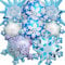 DazzJoy 12 Stück Frozen Folienballon Geburtstag, Schneeflocken Luftballons Deko Geburtstag, Frozen Geburtstagsdeko Helium Ballons, Snowflake Luftballon für Prinzessin Geburtstag Deko, Weihnachten Deko