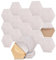 Hexagon Akustikplatten selbstklebend - Schallabsorber für Wand & Decke - 30x26x0.9cm, 12er Pack, Perfekt für Wohnräume, KTVs, Musikzimmer & Büros. (Kamel)