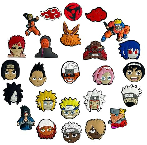 25 Pcs Cute Cartoon Schuh Charms,Schuh Charm für Kinder,Kawaii Anime Schuh Dekoration,Karikatur Manga DIY Schuhschmuck,PVC Shoe Charms für Fans Jungen,Armband-Charms,Clog Dekor für Bands Bracelet