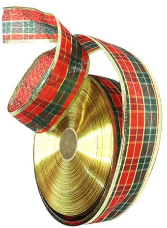 Scottish Plaid Ribbon Wrader präsentiertes Stoffband für Hochzeitshäuser Geschenkverpackte Kunsthandwerksmaterial, schottische Plaidbandrolle