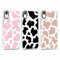 RUMDEY 3 Pack Clear Cow Print Phone Case for iPhone XR 6.1, Cute Girly Cow Pattern Design Case Shockproof Soft Slim TPU Silicon Anti-Scratch Hard Back Bumper Funda Cover for Women Girls