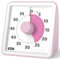 LIORQUE Minuteur Visuel Timer Enfant, 60 Minutes Chronometre Enfant et Compte à Rebours pour Enfant et Adulte, Silencieux Outil de Gestion du Temps pour Cuisine, Salle de Classe, Réunion(Rose)