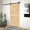 IKAYAA Porte Interne Porte scorrevoli da Interno Porta Scorrevole Legno Porta in Legno Massello di Pino-100 x 210 cm-Tipo 4