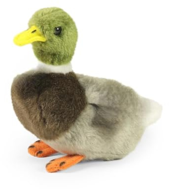 Teddys Rothenburg Kuscheltier Ente 13 cm grün/braun/grau/weiß Plüschente Plüschtier
