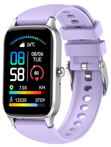 Smart Watch for Men Women Answer/Make Calls, 1.57HD Smartwatch Fitness Watch with SpO2 Heart Rate Sleep Monitor, IP68 Waterproof Activity Tracker with 110 Sport Mode Smart Band for Android iOS Purple