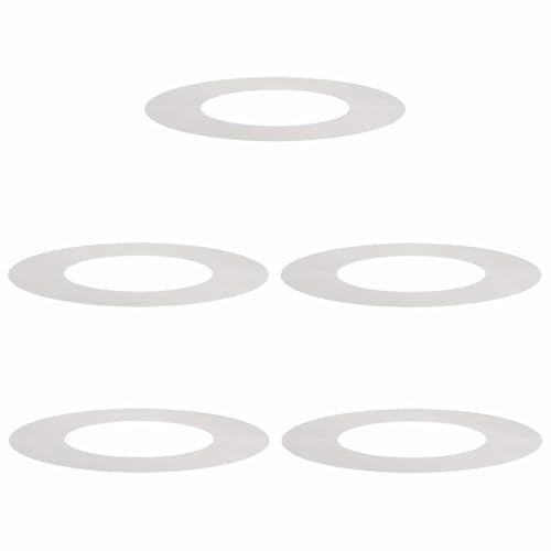 vidaXL Flat Tree Rings 5 pcs Silver Ø40 / 70 cm Stainless steel, Garden and Terrace, Round, Modern Metal Planter for Indoor and Outdoor Plants, Decorative Home Decor, Smooth Ring