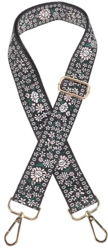 FUTUREORYY Adjustable Retro Printed Banjo Strap with Sturdy Metal Buckle Comfortable Shoulder Belt for Banjo Mandolin and Musical Instrument Accessories