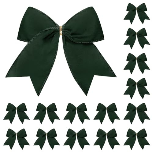 Fiocchi Natale Velluti, 15 Pezzi Fiocco Decorativo Albero di Natale, Fiocchi Ghirlanda Decorazione, per la Casa, Ghirlande, Porta, Regalo, Fai da Te