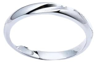 Wycian Silber Eheringe Ring Platinum PT950 Polieren Größe 63 (20.1) Massiv, Nicht Plattiert Beliebt für Schwester Muttertag Schmuck