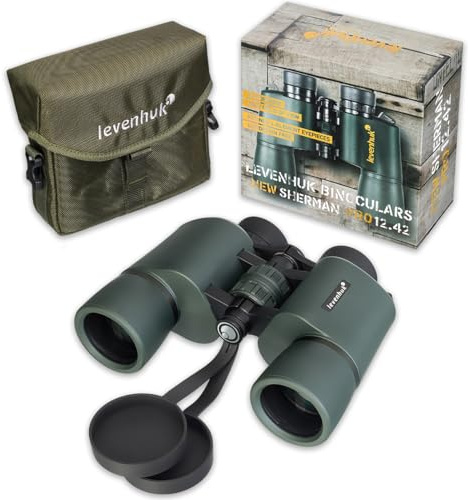 Levenhuk New Sherman PRO 12x42 Fernglas für Erwachsene – Kompakt, Leicht | Professionell, Wasserdicht, mit BaK4-Prismen & FMC-Linsen, Ideal für Vogelbeobachtung, Jagd, Wandern & Konzerte