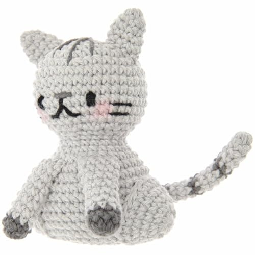 Rico Design Ricorumi Mini Easy Häkelset – Kreatives DIY Häkelset als Geschenk für Hobby & Freizeit, mit Garn, Nadel & Anleitung (Katze)