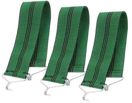 POPETPOP 3 Stück Liegestuhl Reparaturset mit Metall Verbindungsclip Verstärkungsgurt und Ersatzkordel für Terrassenstühle Universelle Stuhl Ersatzteile für Lounge und Gartenmöbel