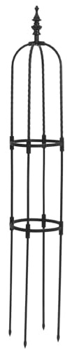TOYANDONA Robustes Garten Rankgitter aus Metall 120cm für Kletterpflanzen und Topfpflanzen 8mm Rohrdurchmesser Einfache Montage für Balkon und Garten