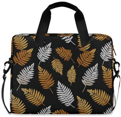 Laptop Sleeve Case 15-16 Inch Soft Lining Laptop Cases Silver Fern Apricot Celeste Black Carrying Bag with Zipper for Work Journey