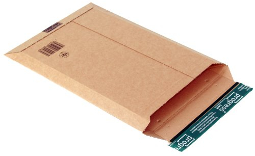 progressPACK Versandtasche Premium PP W01.07 aus Wellpappe, DIN B4+, 285 x 397 x bis 50 mm, 25-er Pack, braun