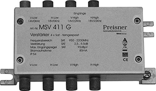 Televes msv411g Amplificador 4 x SAT multrix