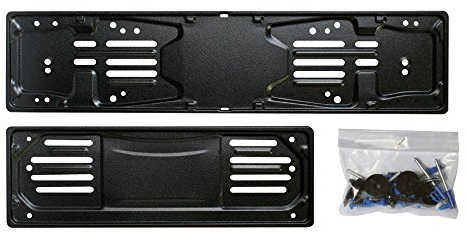 Cora 000116007 Kit soporte de placa de matrícula 1999 delantera y trasera de metal con Kit de fijación