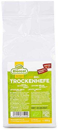 BIOREAL Bio Hefe 500 g Trockenhefe lockere Hefegebäcke Brote Brötchen Kuchen