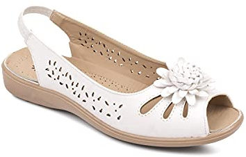 Chums Ladies Slip On Open Toe Sandal With Elastic Heel