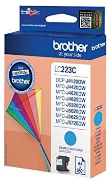 Brother LC223C - Cyan - Original - Tintenpatrone - für DCP J4120DW MFC J4420DW, J4620DW, J4625DW, J5320DW, J5620DW, J5625DW, J5720DW Tintenpatrone LC223C cyan ca. 550 Seiten für MFC-J4620 / MFC-J4421